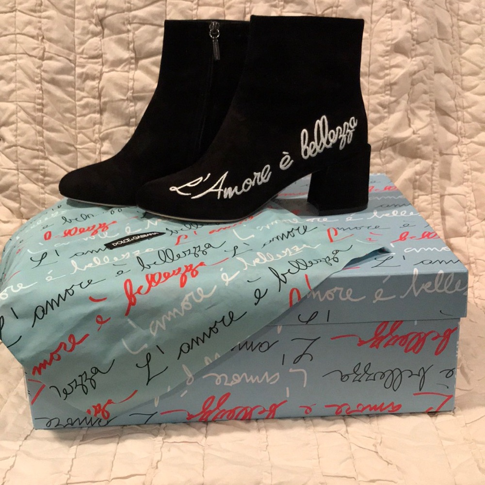 Dolce & Gabbana Suede Booties 7.5